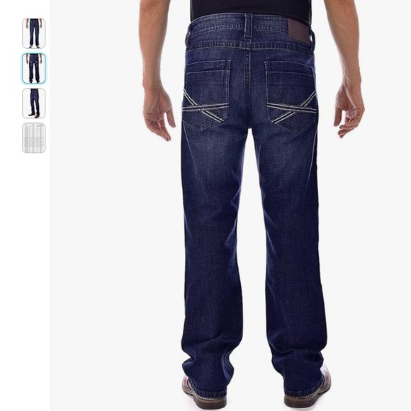 GAP TJ Axel Mens Denim Jeans 42x32 Slim Bootcut Loose Relaxed Stretch NWT - Picture 3 of 6